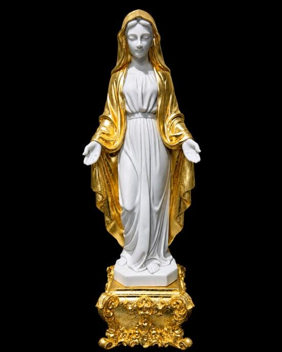 ESCULTURA VIRGEM MARIA M NO PEDESTAL