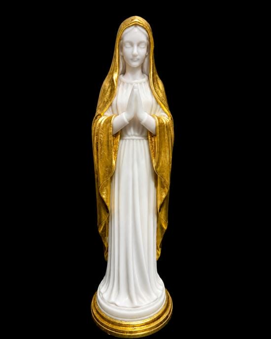 ESCULTURA VIRGEM MARIA REZANDO G